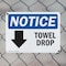 Signmission Towel Drop (Down Arrow), 14 in W x Rectangle, Plastic OS-2PACK-NS-P-1014-L-18705 - alternate 5